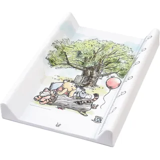 KEEEPER Winnie Puuh Wickelunterlage, Für 60 cm breite Babybetten, Tische, Badewannen etc., Integrierte Messlatte, Pawel, Weiß