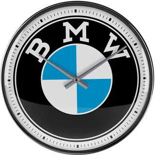 Nostalgic-Art Retro Wanduhr 31,0 cm BMW-Logo blau