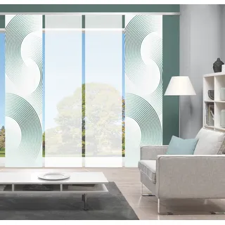 Vision Schiebegardine »BEXON« Paneelwagen 4 Stk. tlg. SET,SCHIEBEVORHANG,BAMBUS,DIGITALDRUCK, blau