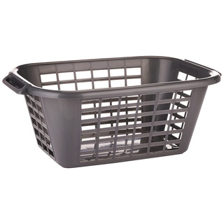 Addis Laundry Basket Metal Wäschekorb Metall 510607, Kunststoff, Smokey Grey, 26L x 17.7W x 10.6H centimetres