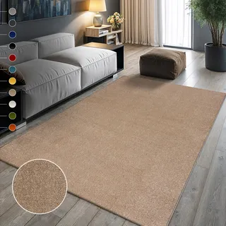 Sanat Teppich Uni Modern Teppiche fürs Schlafzimmer, Arbeitszimmer, Büro, Flur, Kinderzimmer und Rundgrößen erhältlich« rechteckig 13 mm Höhe robuster Kurzflorteppich, große Farbauswahl, Wohnzimmer, alle Räume