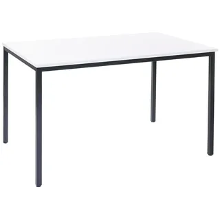 Mendler Schreibtisch Braila, Konferenztisch Bürotisch Seminartisch, 120x80cm MDF ~ weiß