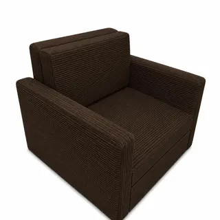 Sessel BETO - Schlafsessel Klappsessel mit Schlaffunktion – Cord Braun - Bronze