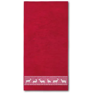Dyckhoff Hirschparade Handtuch 50 x 100 cm rot