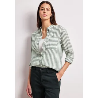 STREET ONE Hemdbluse gestreift Grün 46
