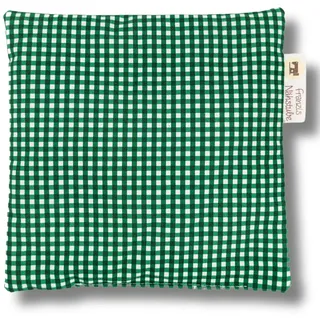 Franzis Nähstube I Kirschkernkissen I 20x20cm I kariert grün I 100% Baumwolle I Körnerkissen I Schmerzlinderung I Wärmekissen für Mikrowelle I Kältekissen
