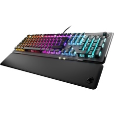 Roccat Vulcan II – Mechanische PC Gaming-Tastatur, anpassbare RGB-Beleuchtung, abnehmbare Handballenauflage, Titan II Linear Schalter, Aluminiumplatte, Schwarz