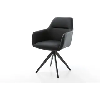 DeLife Esszimmerstuhl Pejo-Flex Leder schwarz