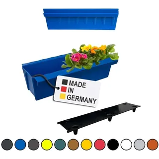 Paletten Blumenkasten 2er-Set Blau Einsatz zum an- & Einhängen Pflanzkasten