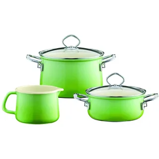 RIESS Starterset Topf-Set 3-tlg. Kochtopf + Glasdeckel