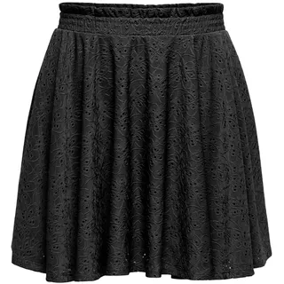 ONLY Damen Onlsmilla Life Skirt JRS Sommerrock, Schwarz, S