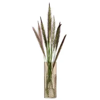 LSA International Wicker Vase, Glass, Brown/Mocha, H20cm