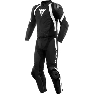 Dainese Avro 4, Lederkombi 2tlg. - Matt-Schwarz/Matt-Schwarz/Weiß - 128