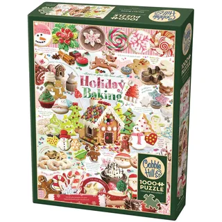 Cobble Hill 3840019 Weihnachtsgebäck, 1000 Teile Puzzle | inkl. Puzzleposter für Erwachsene und Kinder ab 12 Jahren, Weihnachtscollage