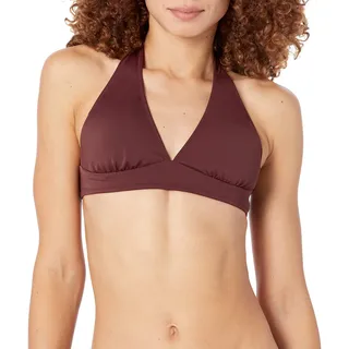 Amazon Essentials Damen Bikini-Badeanzug-Oberteil mit Leichter Unterstützung und gebundenem Neckholder (in Übergröße erhältlich), Tiefbraun, 40