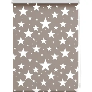 LICHTBLICK ORIGINAL Seitenzugrollo »Rollo Klemmfix, ohne Bohren, blickdicht, Sterne« blickdicht Blendschutz   Sichtschutz freihängend, beige
