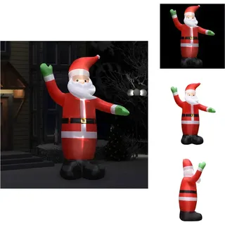 vidaXL LED Weihnachtsmann Aufblasbar mit LEDs Weihnachtsdeko IP44 3 m - Weihnachtsbeleuchtung - Rot