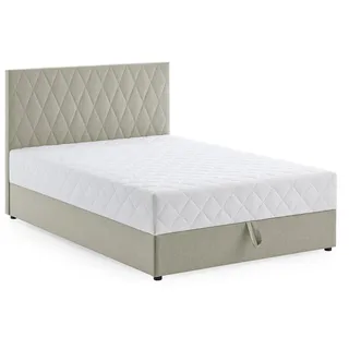 Atlantic Home Collection Stauraumbett Benita, mit Taschenfederkern 100 x 200 cm Creme