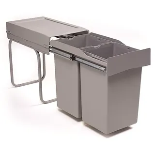 Victory Abfallsammler 72223060 Double Man Deluxe 28 Liter hellgrau - Hellgrau