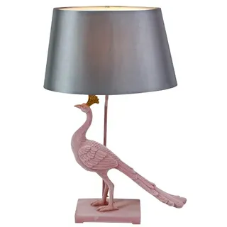 Werner Voss Tischlampe Velvet Pfau Rosita rosa beflockt - Rosa