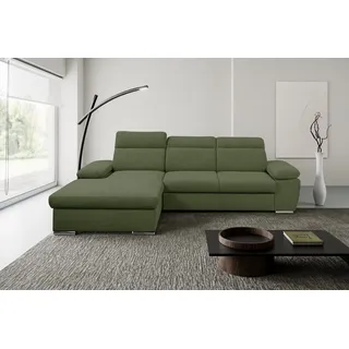 werk2 »Palma modernes Schlafsofa mit Bettkasten, L-Form, B/T 282/185 cm« Kopfteile verstellbar, komfortable Wellenunterfederung, L-Form