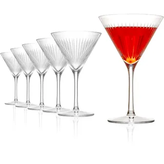Stölzle Lausitz NYB SOHO Cocktailschale 6er-Set 250ml – Elegante Cocktailgläser ideal für Martini oder Cosmopolitan – Hochwertige Kristallgläser, nach unten spitz zulaufend – Spülmaschinengeeignet
