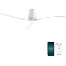 Cecotec - Deckenventilatoren EnergySilence Aero 5500 Aqua White&White Connected, DC 40 W Motor, Wi-Fi-Steuerung, Innen- und Außengebrauch, 3 Flügel, 6 Geschwindigkeiten, Weiß