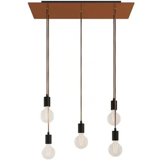 Creative Cables Rose-one Xxl 5 Falls With Light Bulb Hängelampe - Satin Copper - One Size