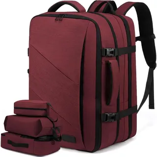 Business Rucksack Handgepäck Flugzeug 15,6 Zoll Rotwein