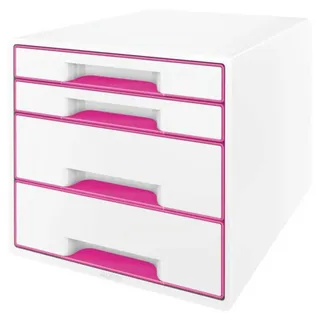 Leitz Schubladenbox WOW Cube 4 x DIN A4 1-tlg. pink