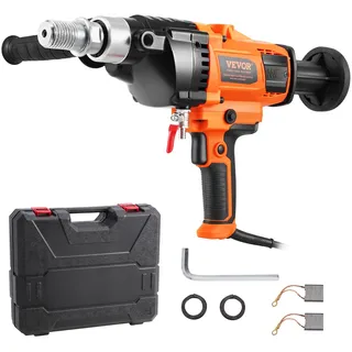 Vevor Kernbohrmaschine Diamantkernbohrmaschine 2-16 cm Bohrdurchmesser und Tragetasche, robuster Beton-Kernbohrer 2000 W, Nass- und Trockengebrauch,