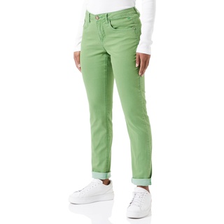 Cream Damen Women's Jeans Twill Slim Fit Midrise Waist Regular Waistband Full-Length Jeans, Flourite Green,