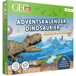 Franzis GEOlino Adventskalender Dinosaurier 2021 Blau