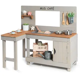Muddy Buddy Outdoor-Spielküche »Mud Café« Matschküche, warmgrau; FSC® - schützt Wald, grau