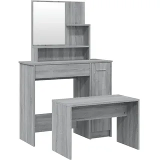 vidaXL Schminktisch-Set Grau Sonoma 86,5x35x136 cm - Grau