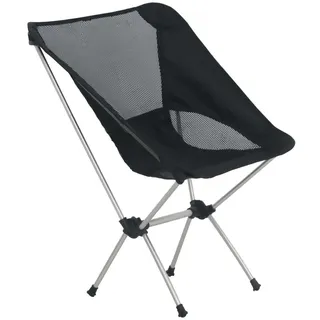 vidaXL Klappbare Campingstühle 2 Stk. mit Tragetasche 54x50x65 cm Alu - Schwarz