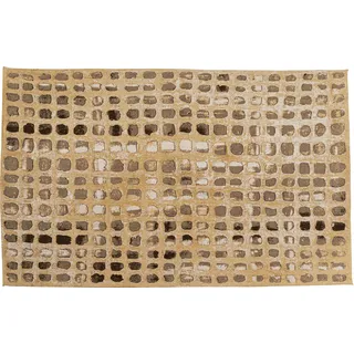 Kare Design Teppich Glitter Curtain, Braun, 240x170cm, Läufer, Vorleger, Rechteckig, Baumwolle, Gemustert, Wohnzimmer