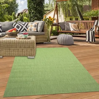 In- & Outdoor Teppich Sisal Terrasse Küche Unidesign in grün Größe - 300 x 400 cm - Grün
