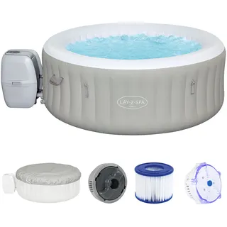 Bestway® Lay-Z-SPA® Tahiti AirjetTM Whirlpool, 180 x 66 cm, 2-4 Personen, rund, hellgrau