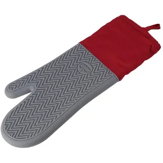 Dr. Oetker Silikon- Back und Ofenhandschuh Flexxibel, Topfhandschuh mit Innenleben aus Baumwolle, Kochhandschuh mit Anti-Rutsch-Grifffläche - hitzebeständig bis 230°C