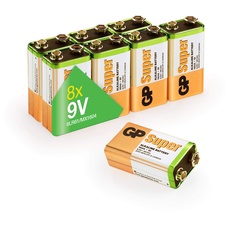 Bild von Batteries Super Alkaline 9V Block-Batterie Alkali-Mangan 9 V 8 Stück