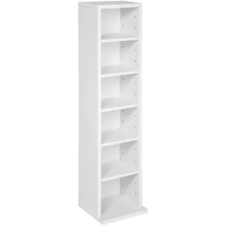 Tectake CD-Regal 90 x 21 x 20 cm Weiß