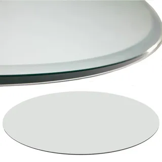 Euro Tische Glasplatte für Kaminofen und Tischplatte in 60cm Facettenschliff, Schutzplatte mit 6mm ESG Sicherheitsglas, Funkenschutzplatte, Glasboden für Kamin (Klarglas)