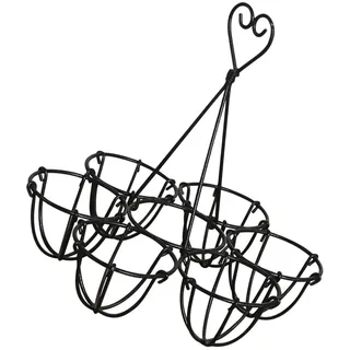Ipetboom Eierständer Aus Eisen Für 6 Eier Eierregal Mit 6-Loch-Design Metall Eieraufbewahrung Für Küche Arbeitsplatte Frühstückstisch Und Osterdeko