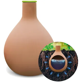 Bewässerungssystem/Olla „Hydromax S“ aus Ton | selbstregulierend | wurzelnahe Bewässerung | ideal für Beete und Hochbeete | 1 Liter, Ø 15 cm - bewässert im Bereich von ca. 60 cm