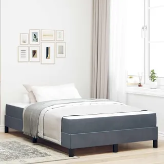 vidaXL Boxspringbett mit Matratze Dunkelgrau 120 x 190 cm Stoff - Grau