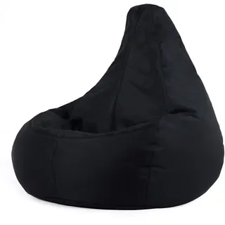 Bean Bag Bazaar Dalton Gaming Sitzsack für Erwachsene, Schwarz, Indoor Outdoor Sitzsack mit Füllung, Bean Bag, Wasserabweisender Stoff, Bequemer Sessel für Wohnzimmer, Schlafzimmer, Garten