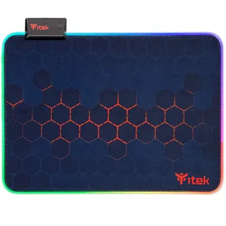 Itek Gaming Mauspad RGB E1 – Premium Material, rutschfest, maximale Präzision, RGB mit 12 Modi, 350×250×3 mm