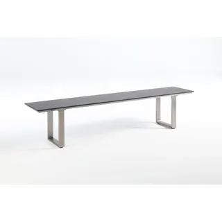 Bank Nemo Edelstahl - 160 cm HPL Zement-Design