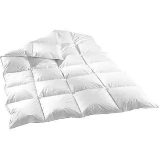 M&M Feather and Down 135x200cm 1600 gr. 5% DAUNEN 95% FEDERN BETT Hotel QUALITÄT Daunendecke Daunendecken Decken Decke Bett Bettdecke Zudecke Steppdecke Daunen Welt-de... - Weiß